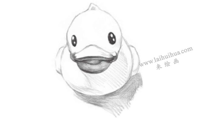 小黃鴨素描畫法步驟05