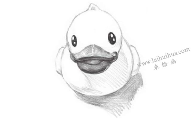 小黃鴨素描畫法步驟06