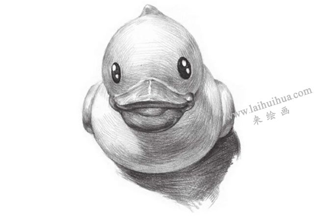 小黃鴨素描畫