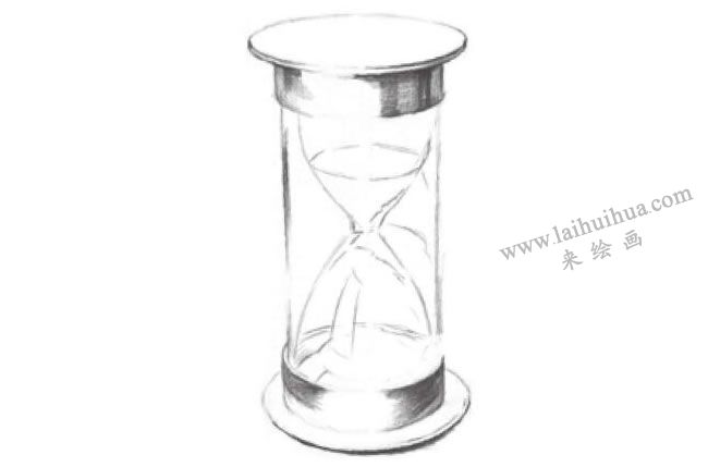 時間沙漏素描畫法步驟圖解04