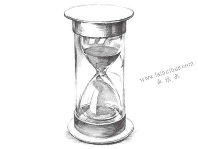 時間沙漏素描畫法步驟圖解06