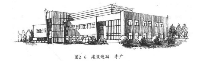 建筑速寫水平式構(gòu)圖