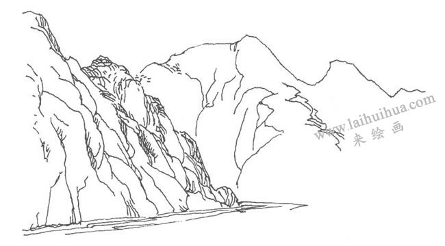 《三峽巫溪》鋼筆風景速寫作畫步驟02