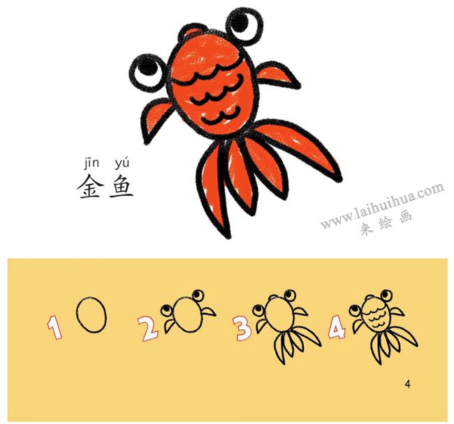 金魚幼兒簡(jiǎn)筆畫
