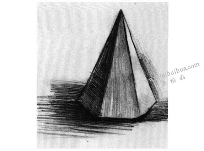 方椎體素描作畫(huà)步驟04
