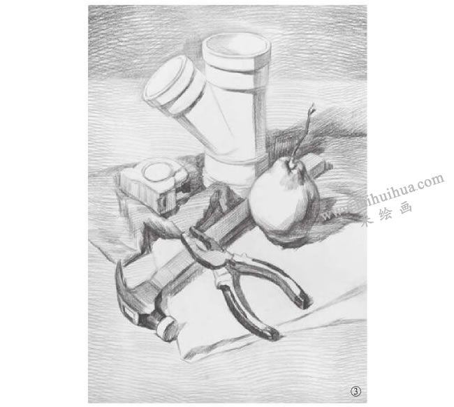 工具的素描畫(huà)法步驟03