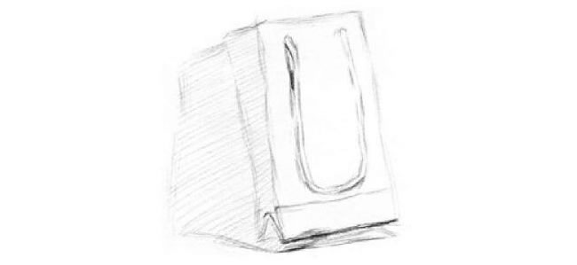 紙袋素描畫法步驟01