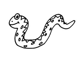 蛇的兒童畫(huà)法