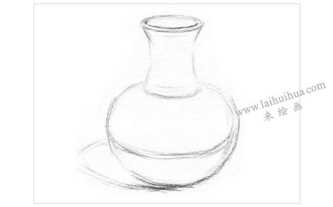 瓷瓶素描畫(huà)法步驟01