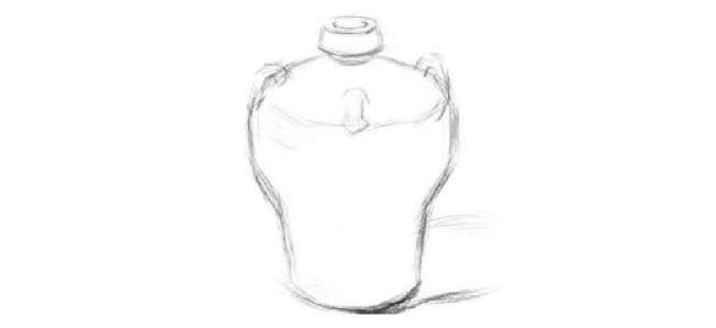 小酒壇素描畫法步驟01