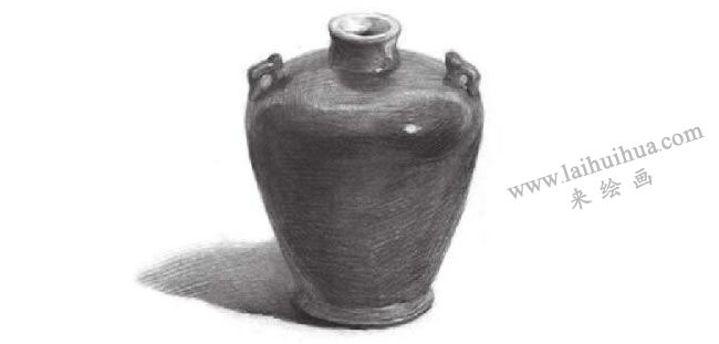 雙耳酒壇素描畫法