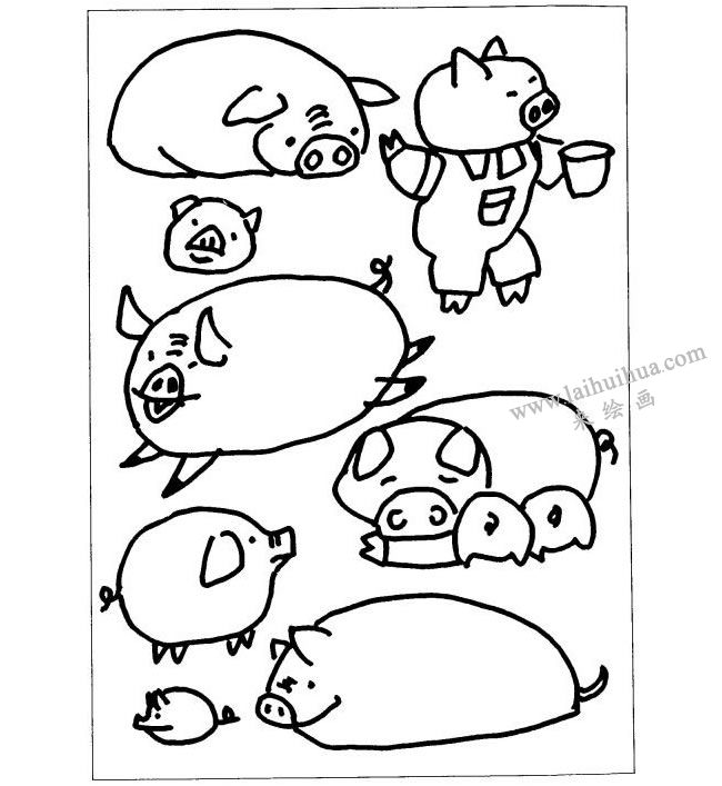 豬的兒童畫