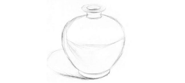 深釉瓷瓶素描畫(huà)法步驟01