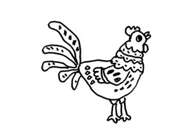公雞兒童畫(huà)法（二）