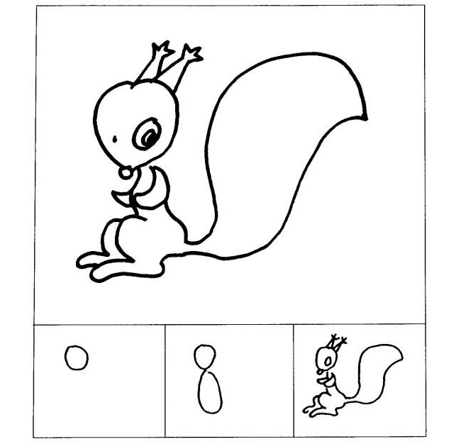 松鼠的兒童畫(huà)法