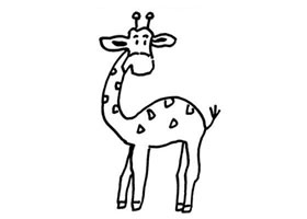 長(zhǎng)頸鹿兒童畫(huà)法（二）