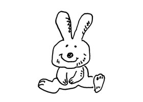 小白兔的兒童畫法
