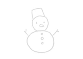 雪人幼兒簡(jiǎn)筆畫