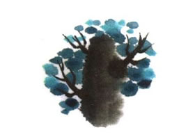 樹(shù)的兒童水墨畫(huà)法