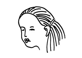 大人側(cè)面五官的兒童畫(huà)法