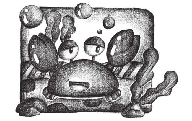 螃蟹創(chuàng)意素描畫(huà)法