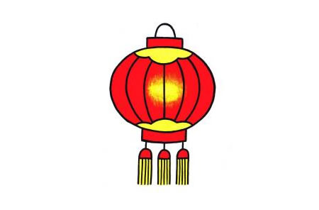 燈籠兒童畫創(chuàng)作步驟04