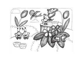 小蜜蜂創(chuàng)意素描畫法