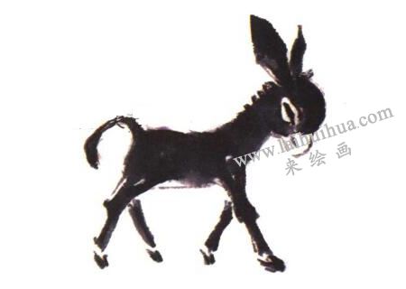 毛驢水墨畫(huà)