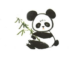 大熊貓兒童水墨畫法（二）