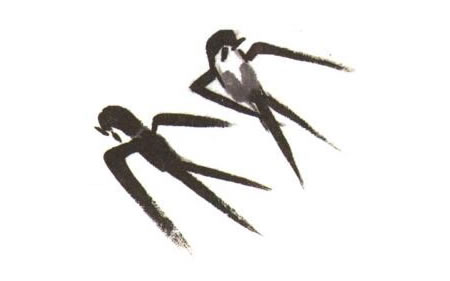 燕子兒童水墨畫法創(chuàng)作步驟02
