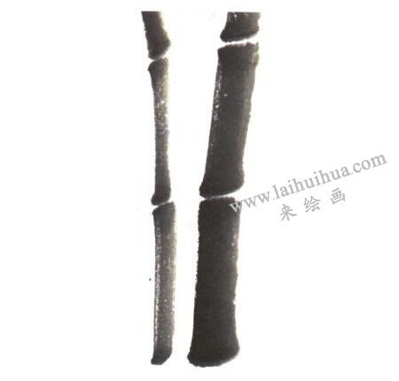 竹子兒童水墨畫法創(chuàng)作步驟01