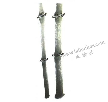 竹子兒童水墨畫法創(chuàng)作步驟02