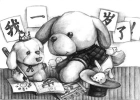 小狗兒童創(chuàng)意素描畫法