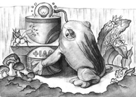 青蛙與石膏組合體兒童創(chuàng)意素描畫法