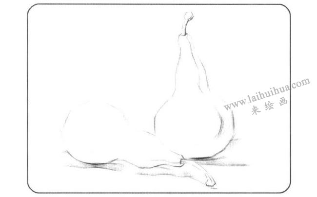 一對(duì)小葫蘆兒童創(chuàng)意素描畫法步驟01