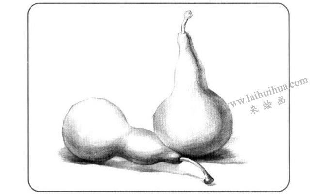 一對(duì)小葫蘆兒童創(chuàng)意素描畫法步驟02