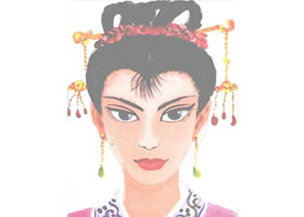 古代仕女水粉畫(huà)