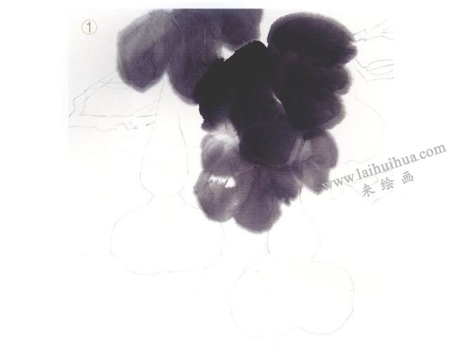 葫蘆國畫法步驟01