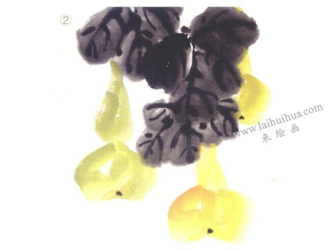 葫蘆國畫法步驟02