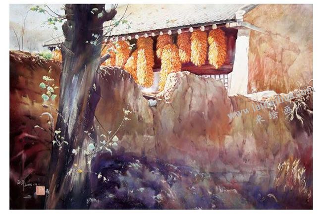 水彩畫(huà)揉戳用筆技法范畫(huà)