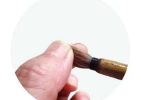 水彩畫吸除堆積水色技法