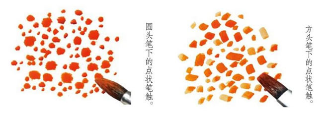 水彩畫(huà)點(diǎn)狀筆觸