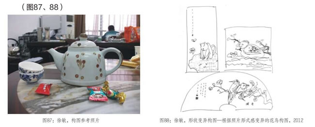 工筆花鳥(niǎo)畫(huà)默記構(gòu)圖