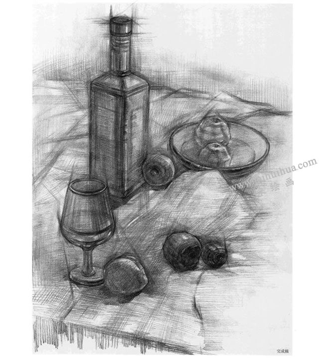 結構素描的寫生步驟05：完成圖