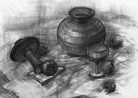 結(jié)構(gòu)素描的寫生步驟范例（四）