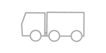箱式貨車簡筆畫法步驟03