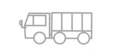 箱式貨車簡筆畫法步驟06