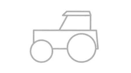 拖拉機(jī)簡筆畫法步驟04