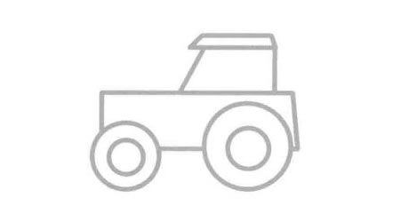 拖拉機(jī)簡筆畫法步驟05