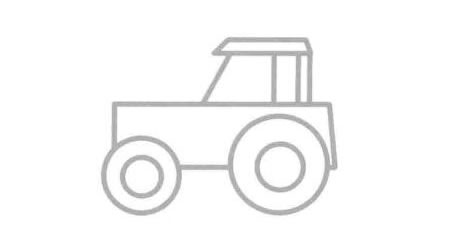 拖拉機(jī)簡筆畫法步驟06